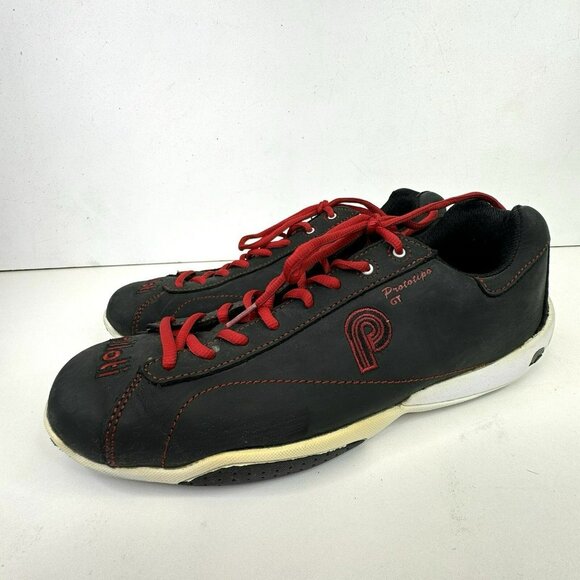 Piloti Prototipo GT Driving Shoes Mens US Size 9.5 Black Red Lace-Up Sneakers - Picture 4 of 9